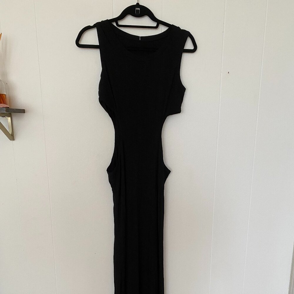 Black Indah Maxi Dress with Side Cutouts